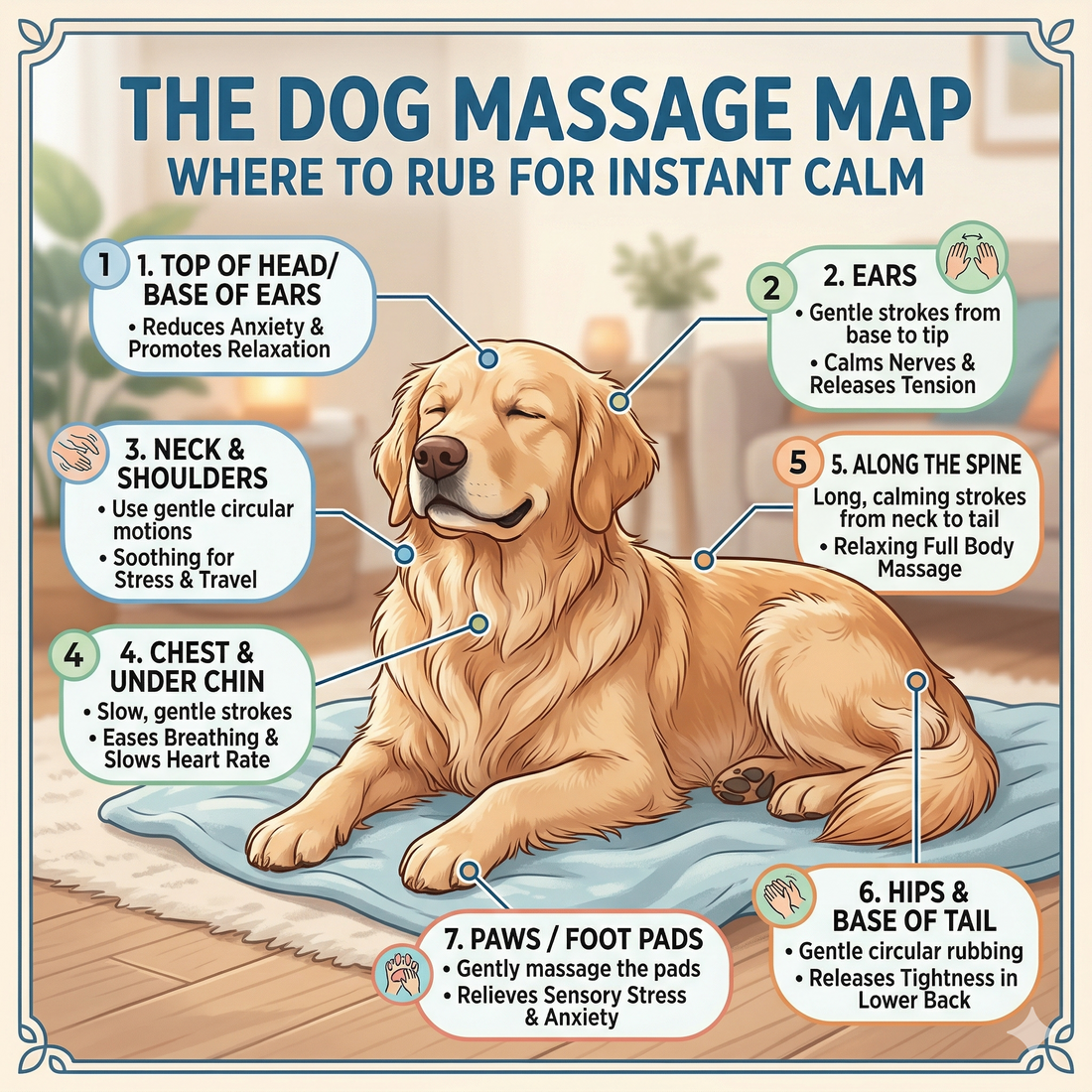 The Dog Massage Map: Where to Rub for Instant Calm