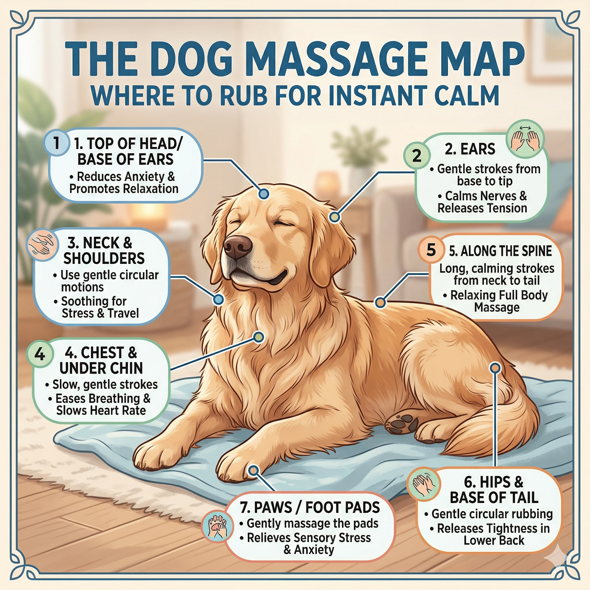 The Dog Massage Map: Where to Rub for Instant Calm