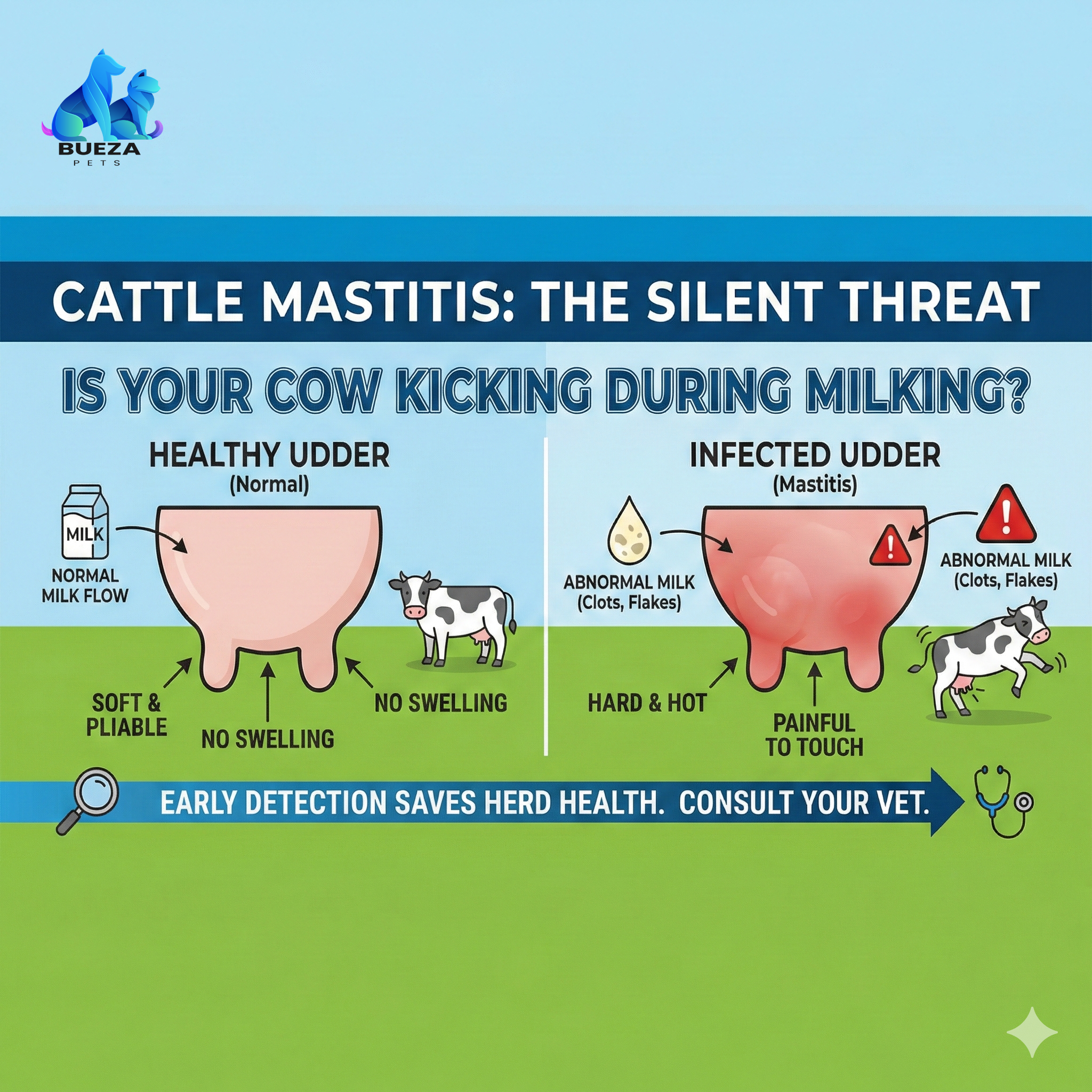 Is Your Cow Kicking During Milking? The Silent Signs of Mastitis (Thanella)