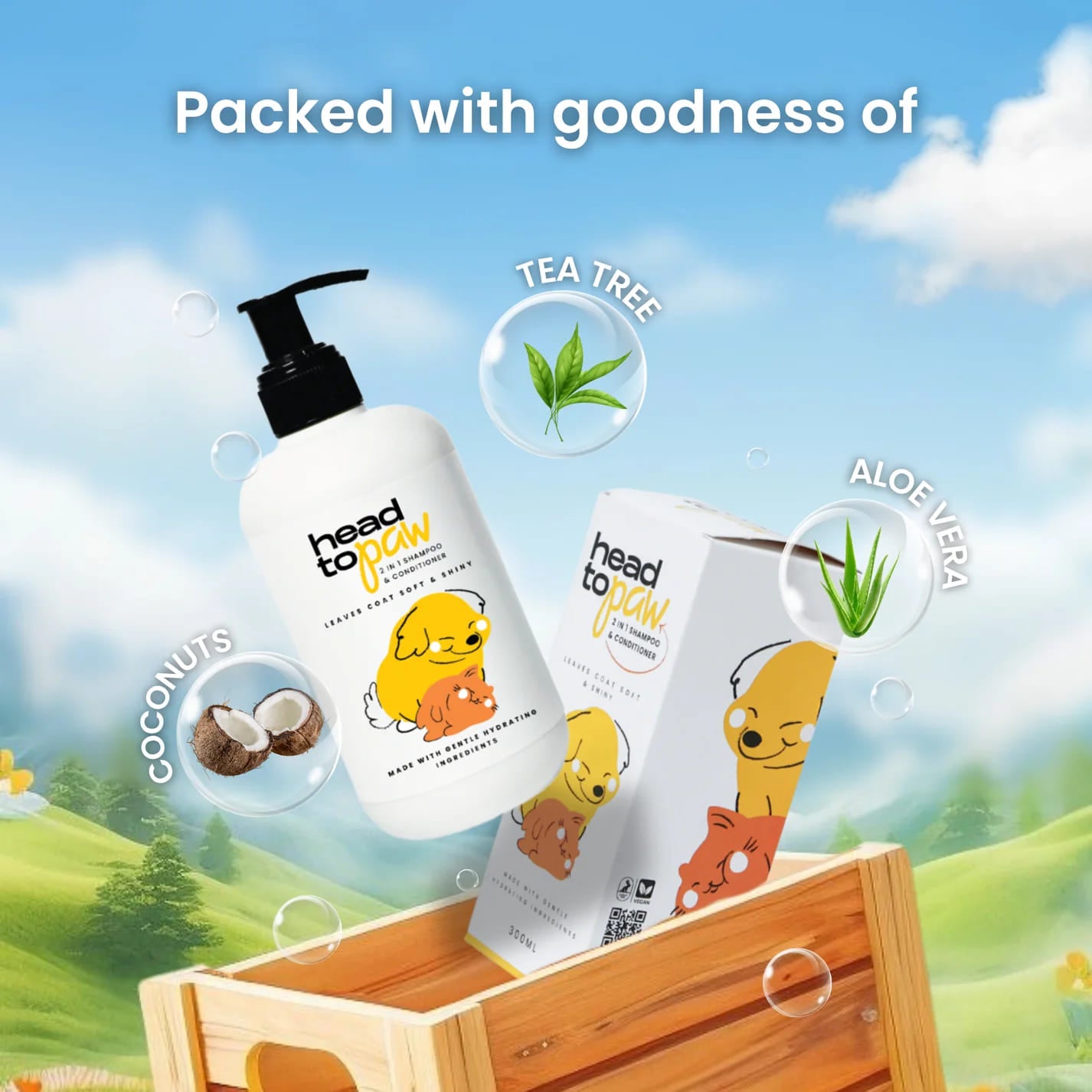 Head to Paw 2 in 1 shampoo and conditioner